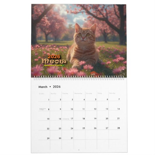 Katzenkalender - Meow Kalender (Mär 2026)