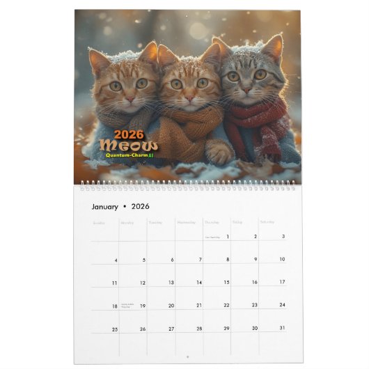 Katzenkalender - Meow Kalender (Jan 2026)