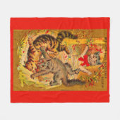 Katzenkampf Fleecedecke (Vorderseite (Horizontal))