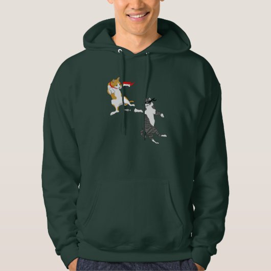 Katzenkampf Hoodie (Vorderseite)