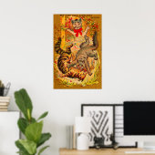 Katzenkampf Poster (Heimbüro)
