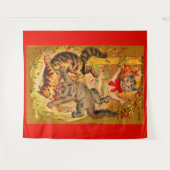Katzenkampf Wandteppich (Vorderseite (Horizontal))