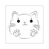 Katzenkarte Gummistempel (Prägung)