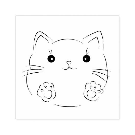 Katzenkarte Gummistempel (Prägung)