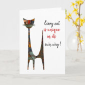 Katzenkarte Karte (Gelbe Blume)