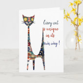 Katzenkarte Karte (Gelbe Blume)