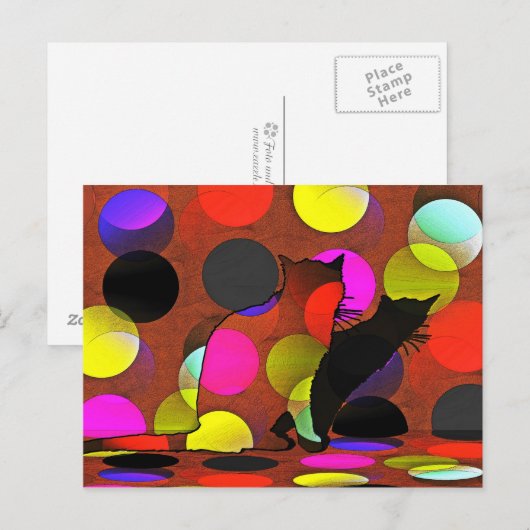 Katzenkarte Postkarte (Vorne/Hinten)