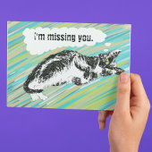 Katzenkarte schwarz-weiß postkarte