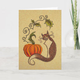 Katzenkarte und Kürbiskatzenkarte Karte