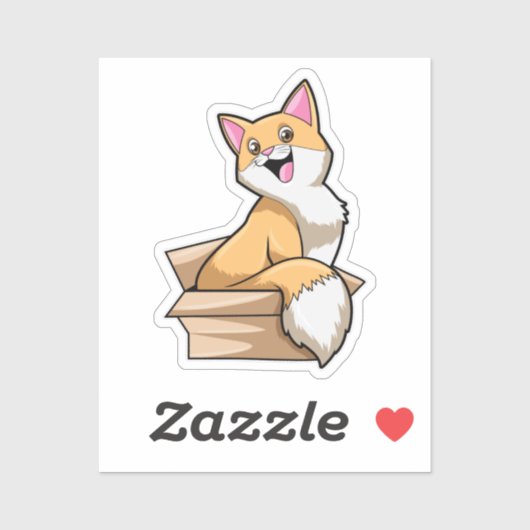 Katzenkasten Aufkleber (Blatt)