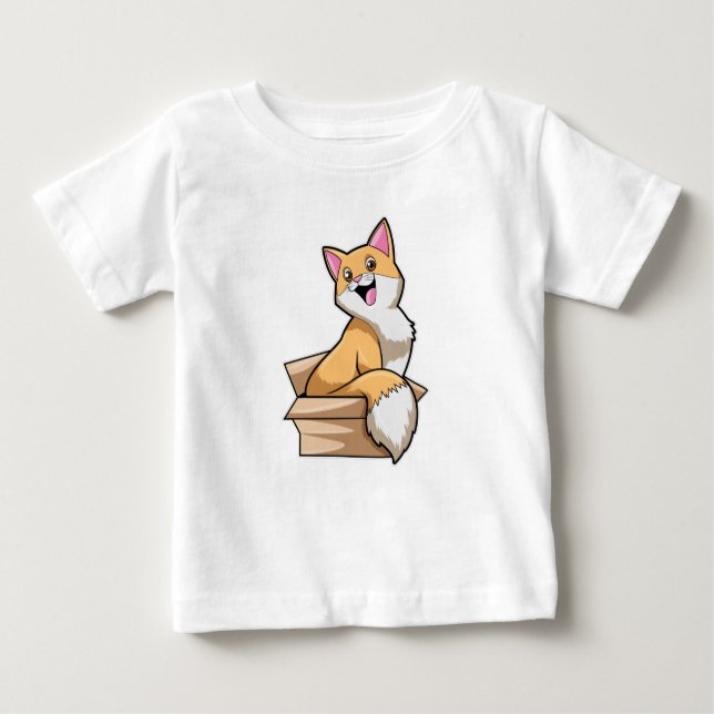 Katzenkasten Baby T-shirt (Vorderseite)