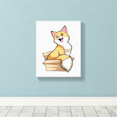 Katzenkasten Leinwanddruck (Insitu (Holzboden))