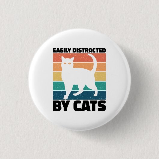 Katzenkätzchen Katzenjacke Funny Cat leicht abgele Button (Vorderseite)