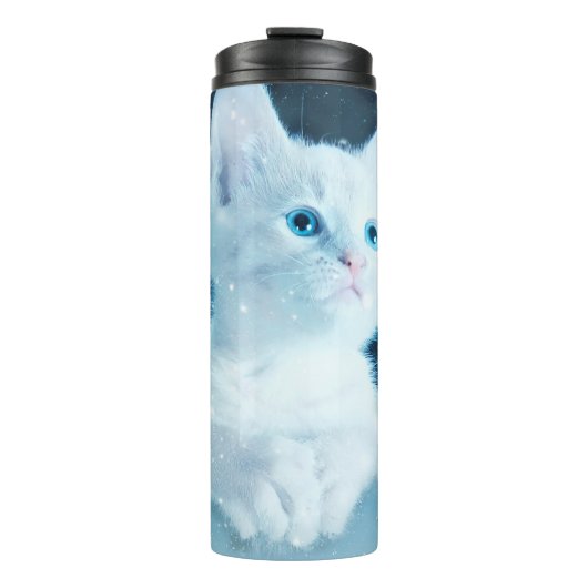 Katzenkätzchen Kunst Tierwelt Thermosbecher (Vorderseite)