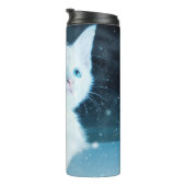 Katzenkätzchen Kunst Tierwelt Thermosbecher (Nach rechts gedreht)