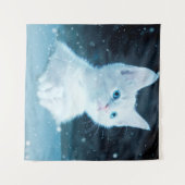 Katzenkätzchen Kunst Tierwelt Wandteppich (Vorderseite (Horizontal))