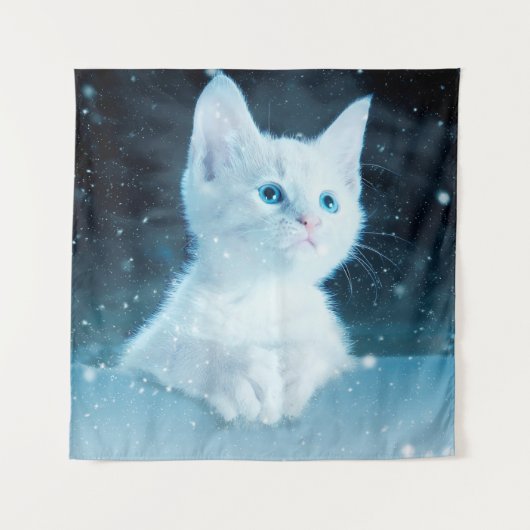 Katzenkätzchen Kunst Tierwelt Wandteppich (Vorderseite)