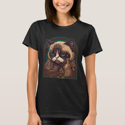 Katzenkätzchen wütende Katze T-Shirt (Vorderseite)