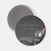 Katzenkatze 1 magnet (Vorderseite/Rückseite)