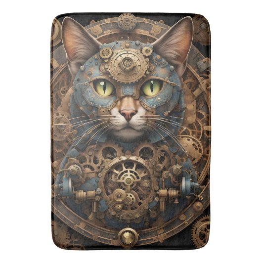 Katzenkatze AI art Bath Mat Badematte (Vorderseite Vertikal)