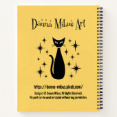 Katzenkatze aus dem Mittelalter mit Ball Cat auf G Notizblock (Rückseite)