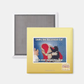 Katzenkatze erhält Kohle Magnet (Vorderseite/Rückseite)