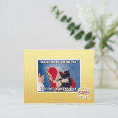 Katzenkatze erhält Kohle Postkarte (Stehend Vorderseite)