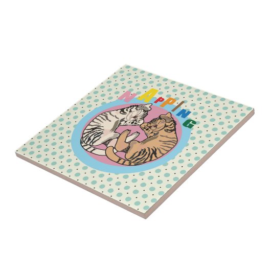 Katzenkatze Fliese (Seite)