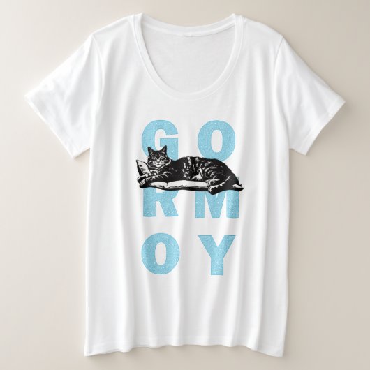 Katzenkatze Große Größe T-Shirt (Design vorne)
