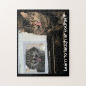 Katzenkatze lacht über sich selbst puzzle (Vertikal)