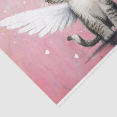 Katzenkatze mit Flügeln, rosa AV5 Decoupage Seidenpapier (Ausschnitt)