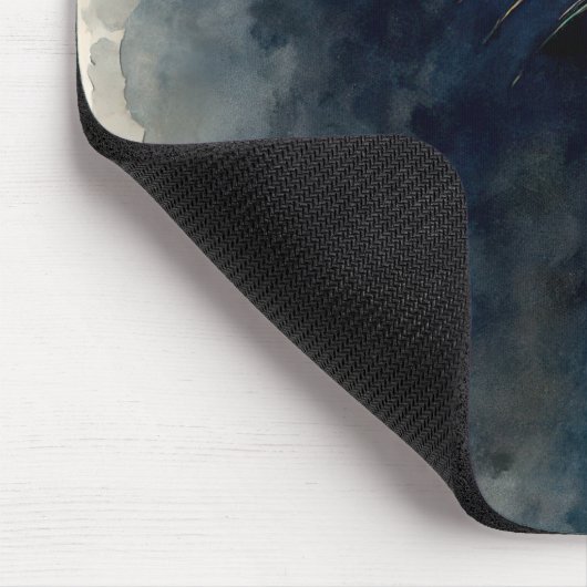 Katzenkatze mit Herbstleder Mousepad (Ecke)