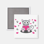 Katzenkatze niedlich magnet (Vorderseite/Rückseite)