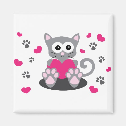 Katzenkatze niedlich magnet (Vorne)