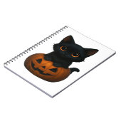 Katzenkatze - Niedliches Spooky Halloween-Shirt fü Notizblock (Linke Seite)