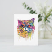 Katzenkatze Postkarte (Stehend Vorderseite)