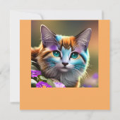 Katzenkatze und Blume (Rückseite)