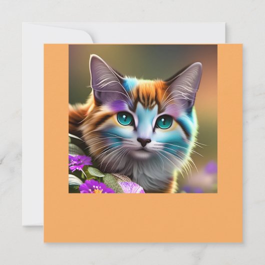 Katzenkatze und Blume (Rückseite)