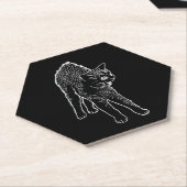 Katzenkatze Untersetzer (angewinkelt)