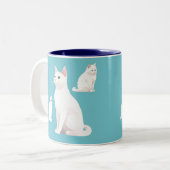 Katzenkatze Zweifarbige Tasse (Vorderseite Links)