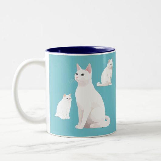 Katzenkatze Zweifarbige Tasse (Links)