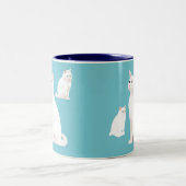 Katzenkatze Zweifarbige Tasse (Mittel)
