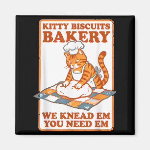Katzenkekse Bäckerei lustige Katze knetet Teig Mem Magnet