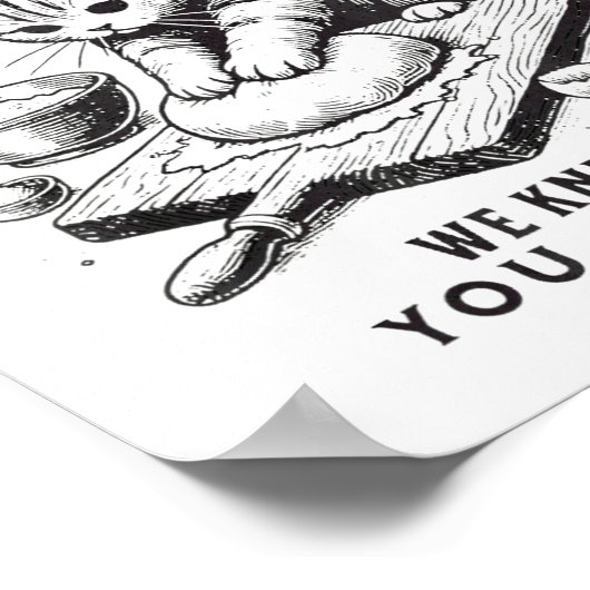 Katzenkekse Kekse Bäckerei Wir Knead Em Sie Poster (Ecke)