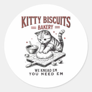 Katzenkekse Kekse Bäckerei Wir Knead Em Sie Runder Aufkleber