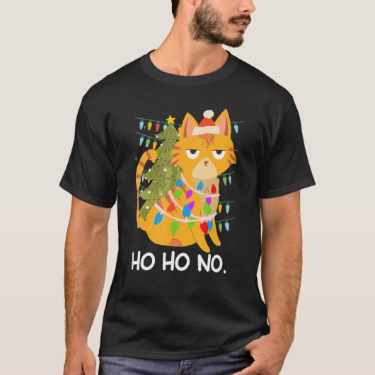 Katzenketten-Tannenbaum Katzenbesitzer T-Shirt (Vorderseite)