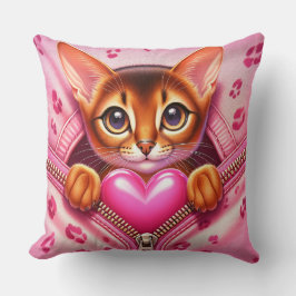 Katzenkissen Katze mit Herz 3 Kissen