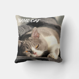 Katzenkissen mit Katzenname (2 Seiten) Kissen