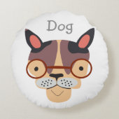 Katzenkissen und Katzenbildkissen Rundes Kissen (Rückseite)