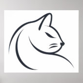 Katzenkizze Poster (Vorne)